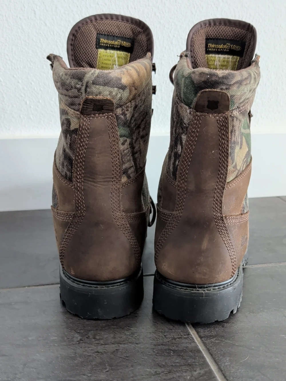 Field & Stream Camo Goretex Leather Lace Up Hunting Boots Size 10½